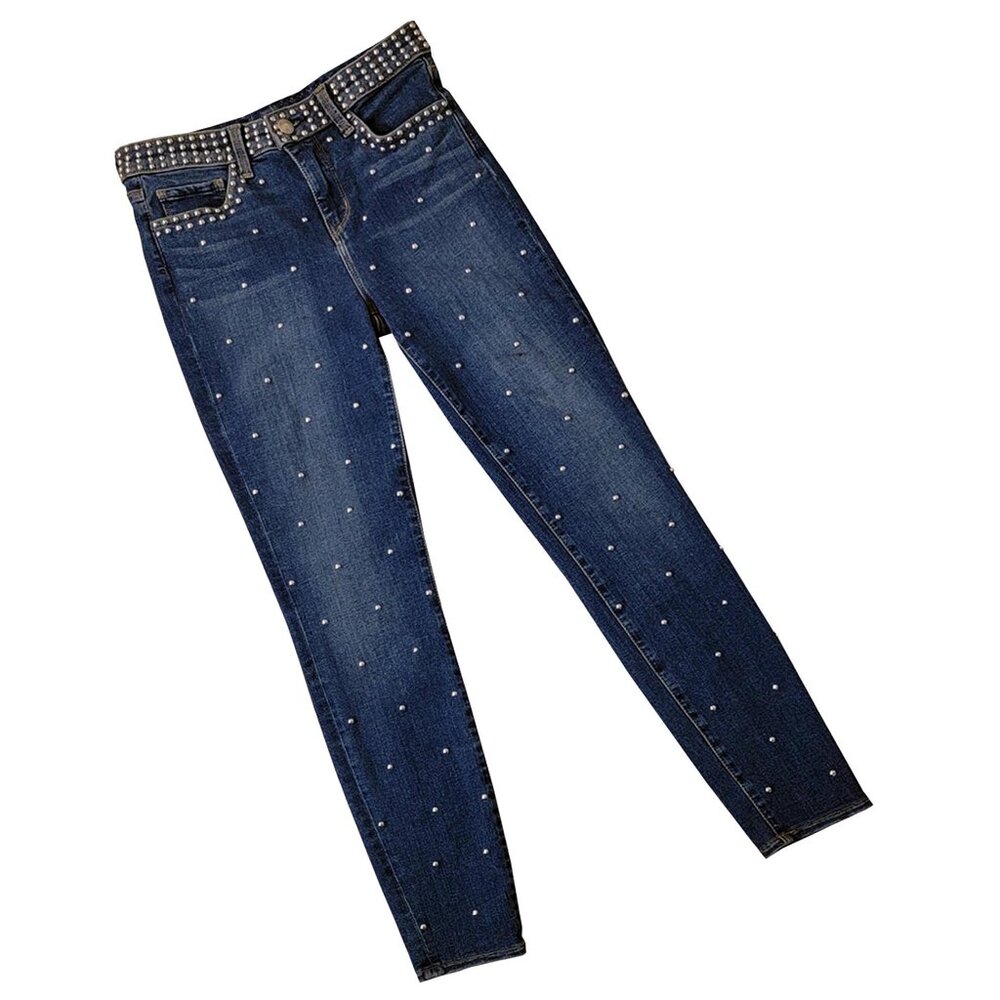 Bella Rocker Embellished Women's Blue Denim